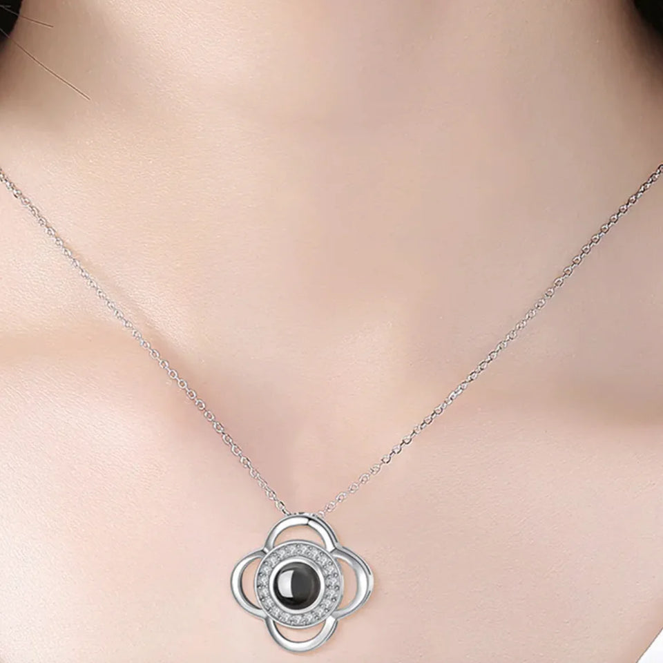 Metal Gül Takı Hediye Kutusu Kolye